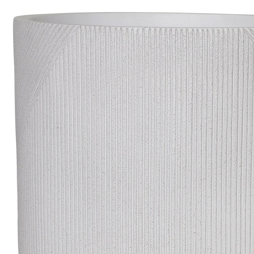 Ghiveci flori VERVE, lut, D 36 cm, gri deschis