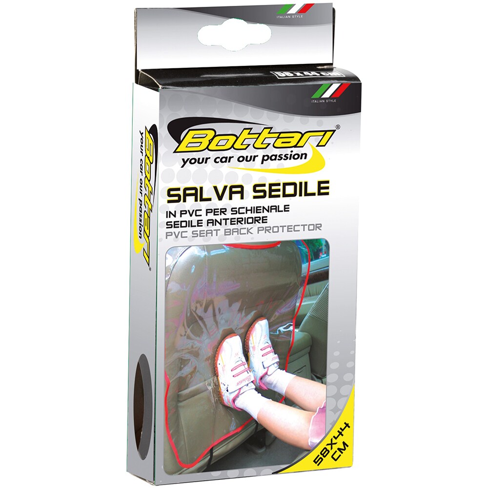 Protectie scaun spate BOTTARI Salva Sedile, PVC, 58 x 44cm, alb