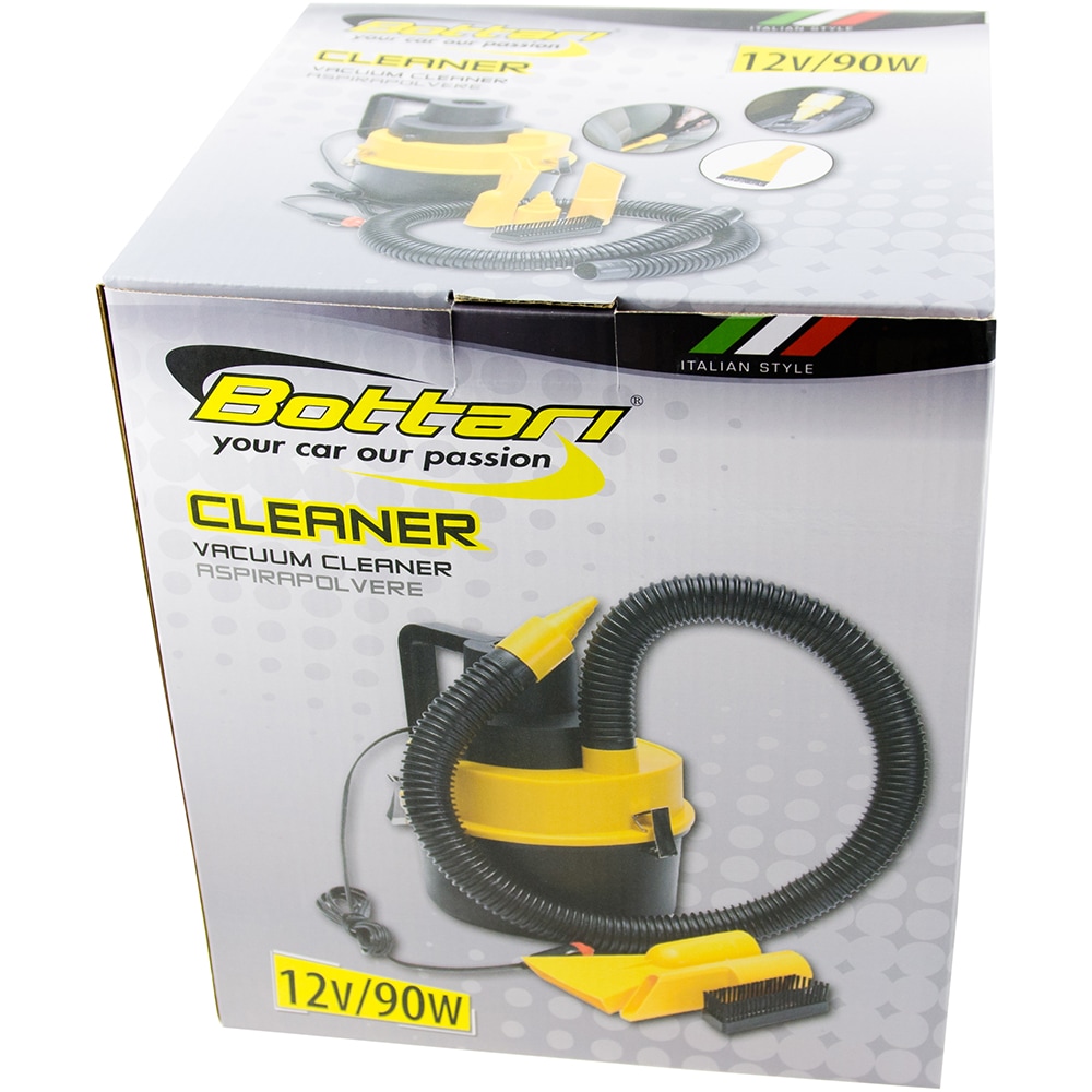 Aspirator auto BOTTARI 20030R, 12V, 90W, negru-galben