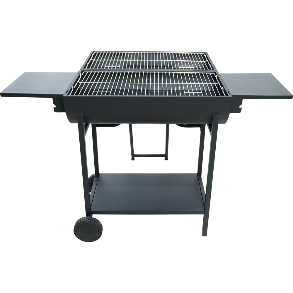 Gratar carbune Stockton KY1811D, 130 x 57 x 100.8 cm, 2 suprafete, negru