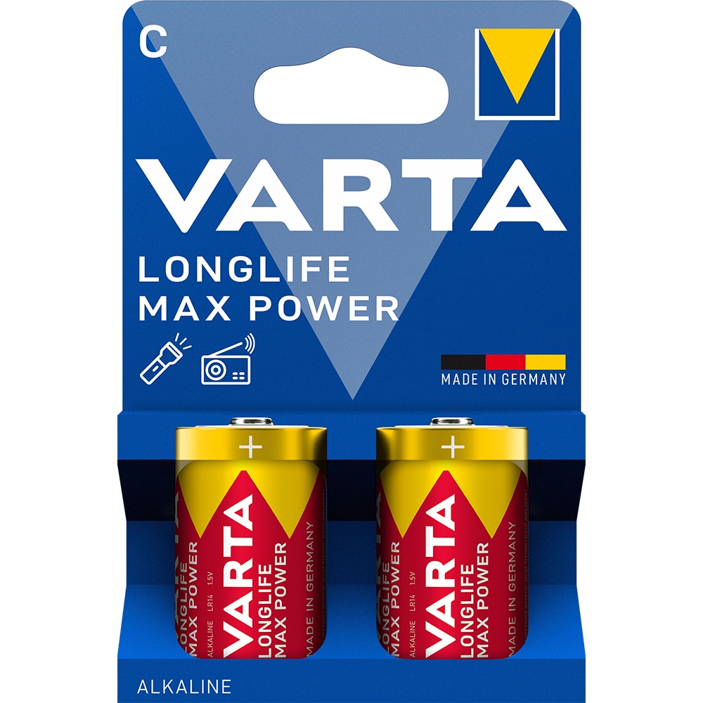 Baterii VARTA Long Life Max, LR14, 1.5V, 2 bucati
