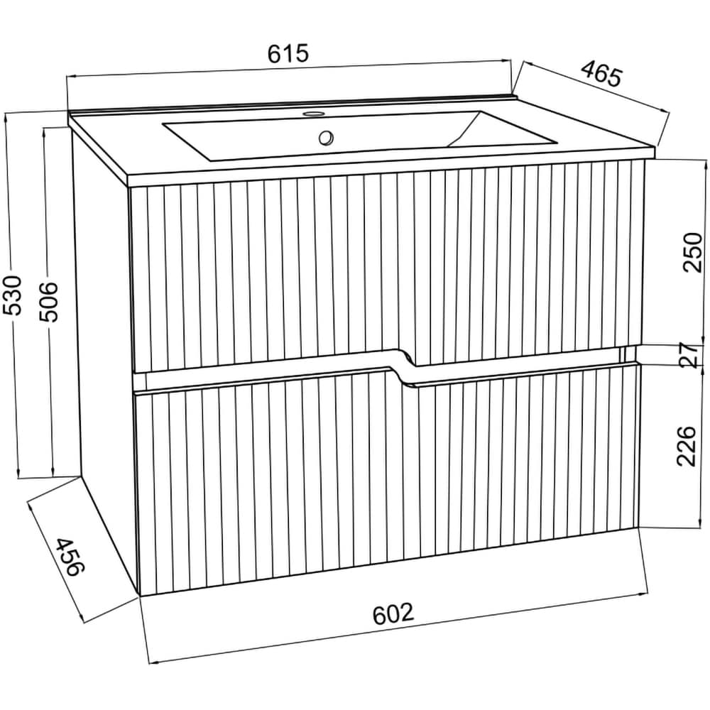 Set mobilier baie Savinidue Rio, 61.5 x 46.5 x 53 cm, alb