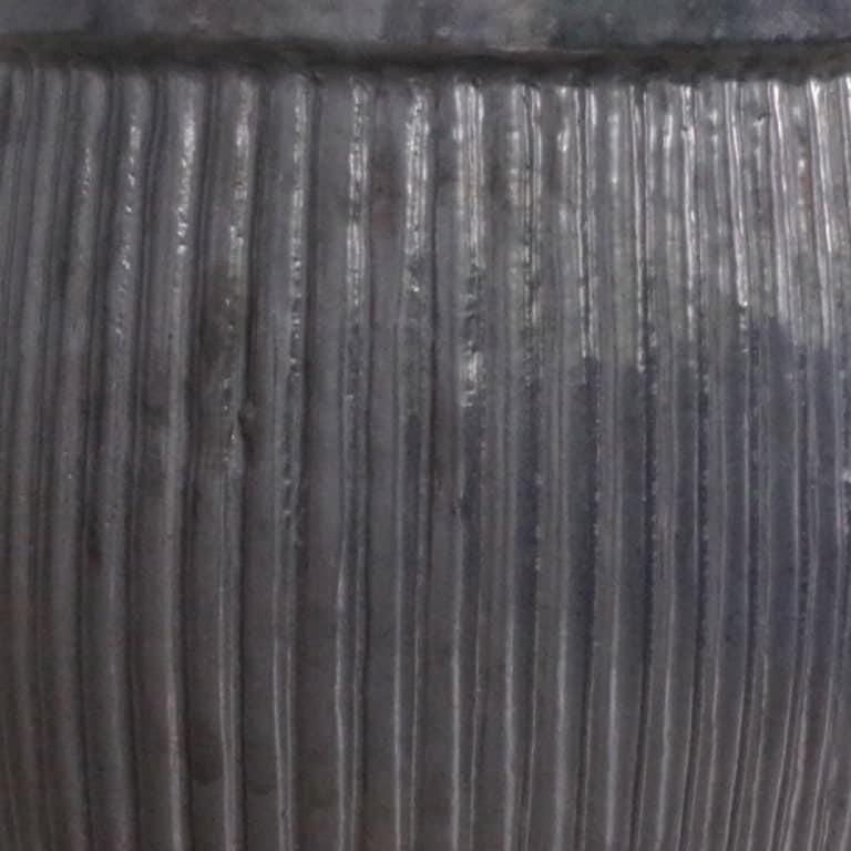 Ghiveci flori VERVE, ceramica, D 38 cm, negru mat