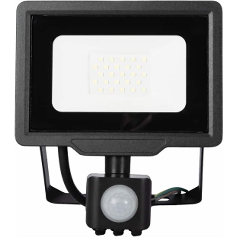 Proiector senzor LED NOVELITE SMD Slim, 20W, 1700lm, IP65, lumina rece, negru