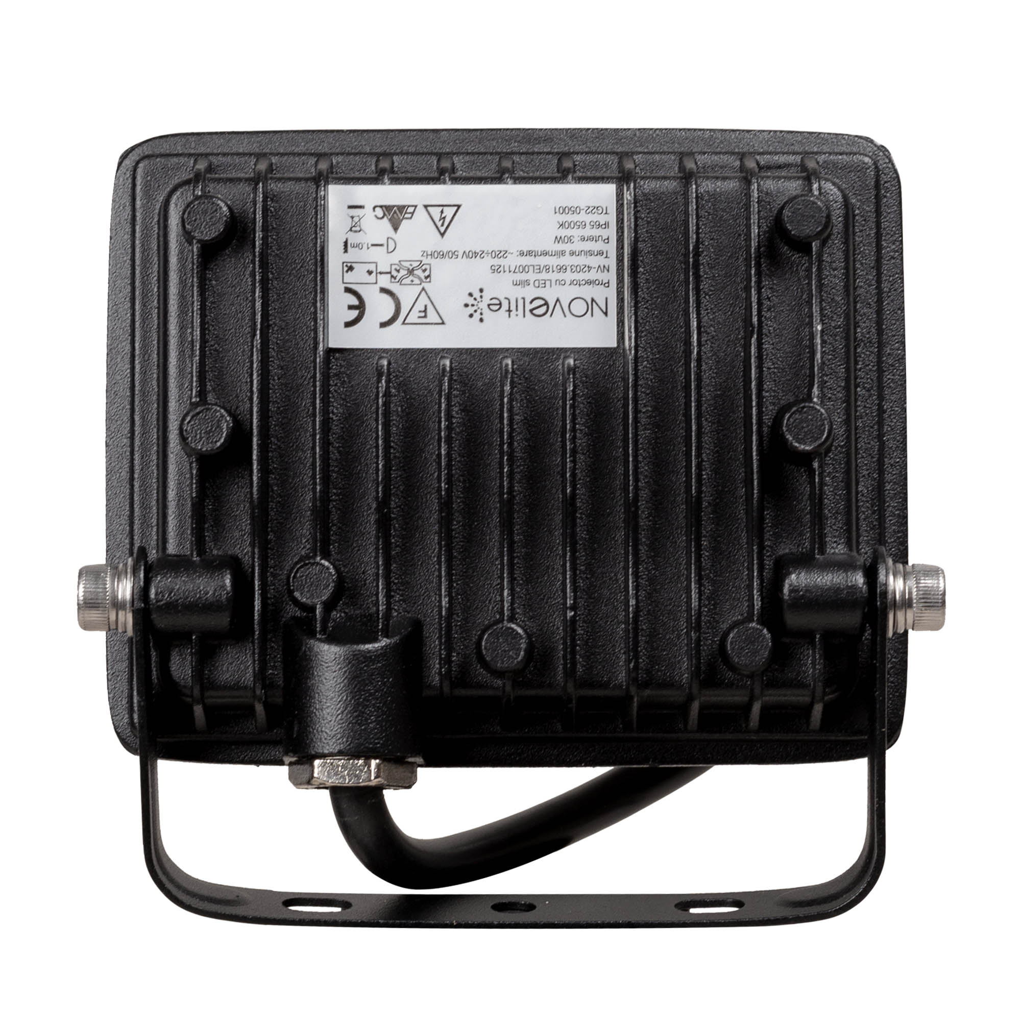 Proiector LED NOVELITE, 30W, 2550lm, 6500K, IP65, negru