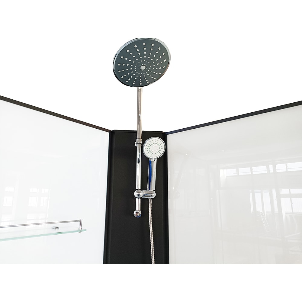 Cabina de dus cu hidromasaj SANOTECHNIK Reload PS16B, 90 x 90 x 225 cm, sticla securizata 4mm, profil negru