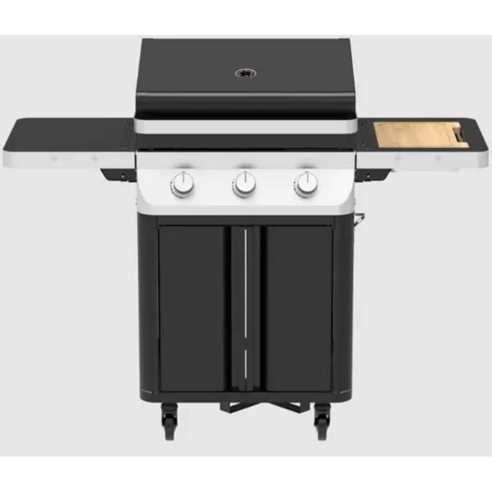 Gratar pe gaz GOODHOME GH3RO, 63 x 43 cm, 3 arzatoare, argintiu