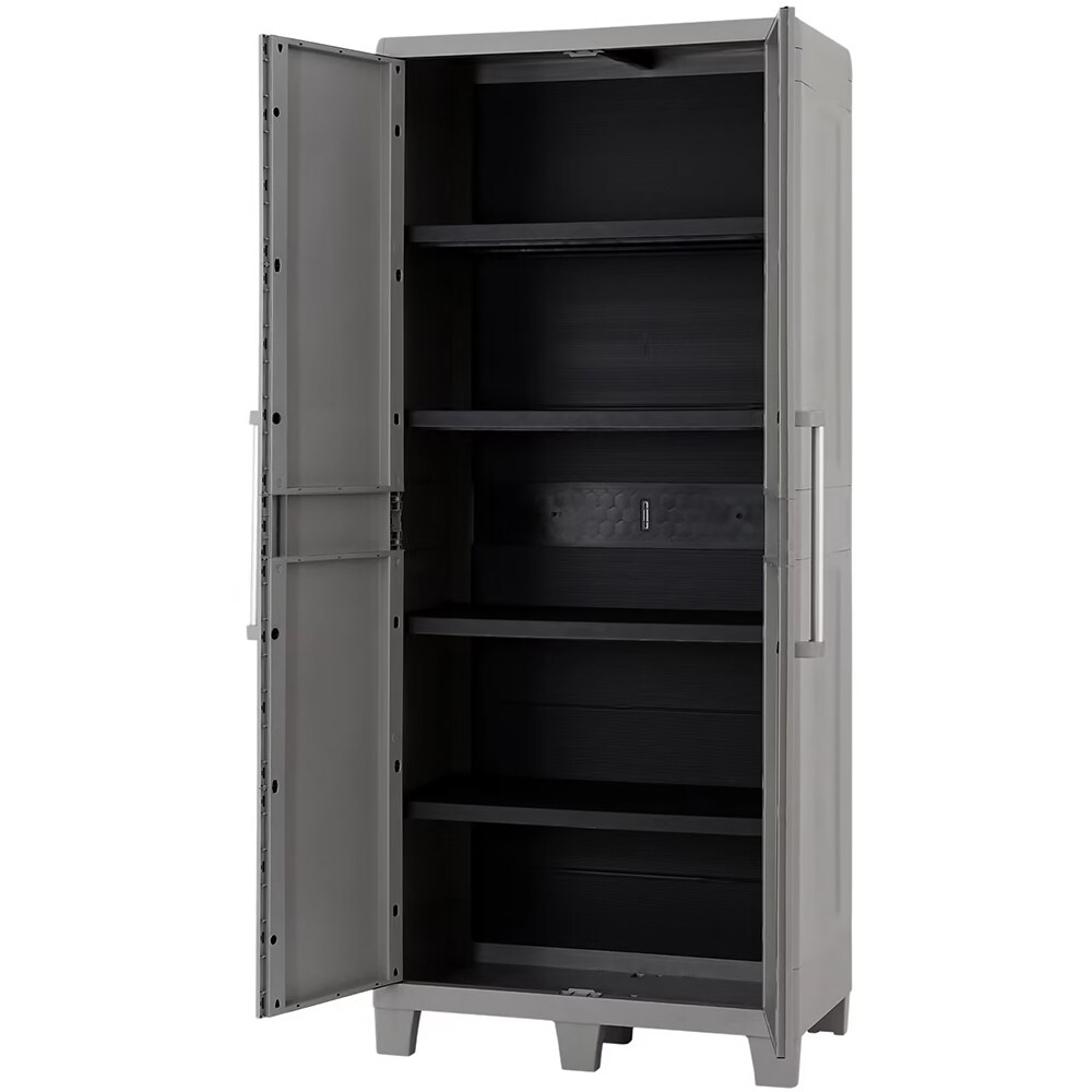 Dulap GOODHOME Major, plastic, 78 x 49 x 182 cm, gri