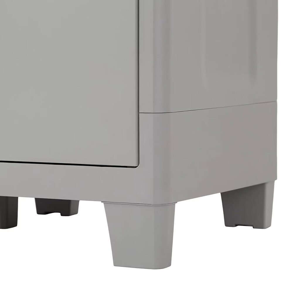 Dulap GOODHOME Major, plastic, 78 x 49 x 101 cm, gri deschis