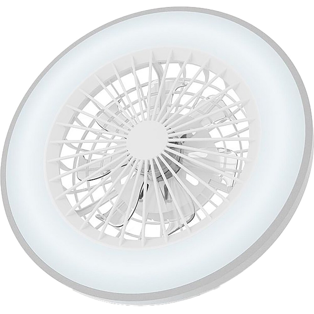 Plafoniera LED cu ventilator 24W AVIDE Wanda-S, 24W, 5200lm, 485mm, 3000K, 4000K, 6500K, alb