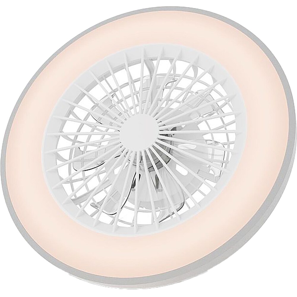 Plafoniera LED cu ventilator 24W AVIDE Wanda-S, 24W, 5200lm, 485mm, 3000K, 4000K, 6500K, alb