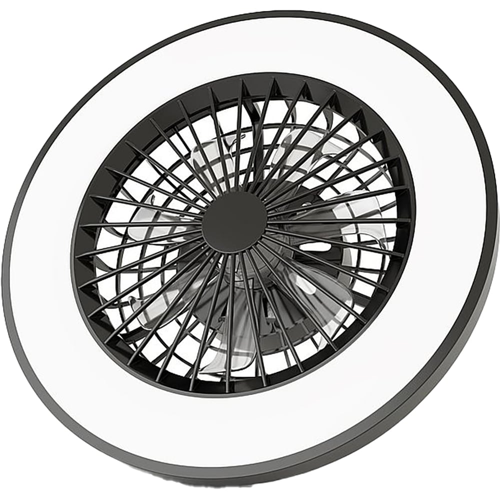 Plafoniera LED cu ventilator 24W AVIDE Wanda-B, 24W, 5200lm, 485mm, 3000K, 4000K, 6500K, negru