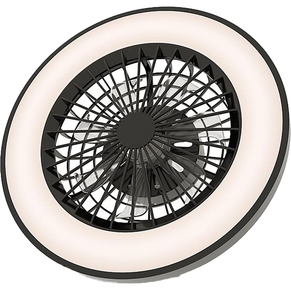Plafoniera LED cu ventilator 24W AVIDE Wanda-B, 24W, 5200lm, 485mm, 3000K, 4000K, 6500K, negru