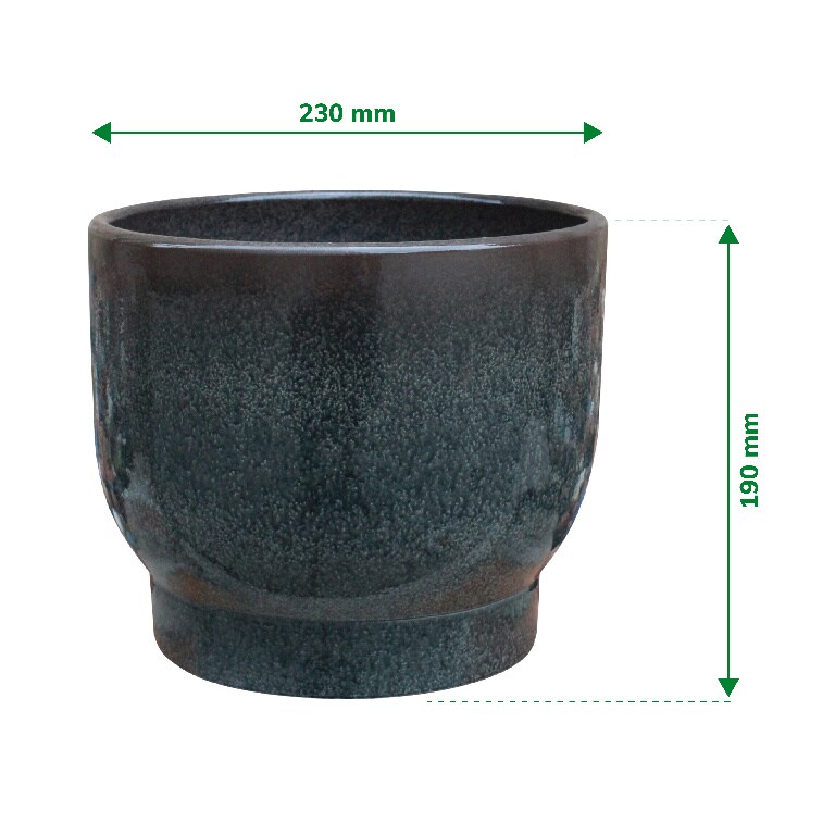 Ghiveci flori VERVE, D 23 cm, dark shadow