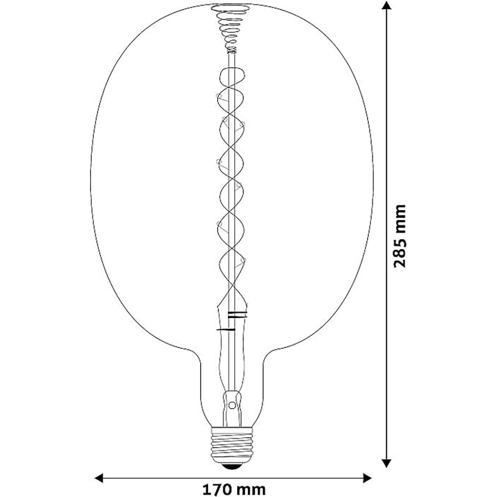 Bec LED filament AVIDE Amber Vasco, E27, 8W, 500lm, lumina calda