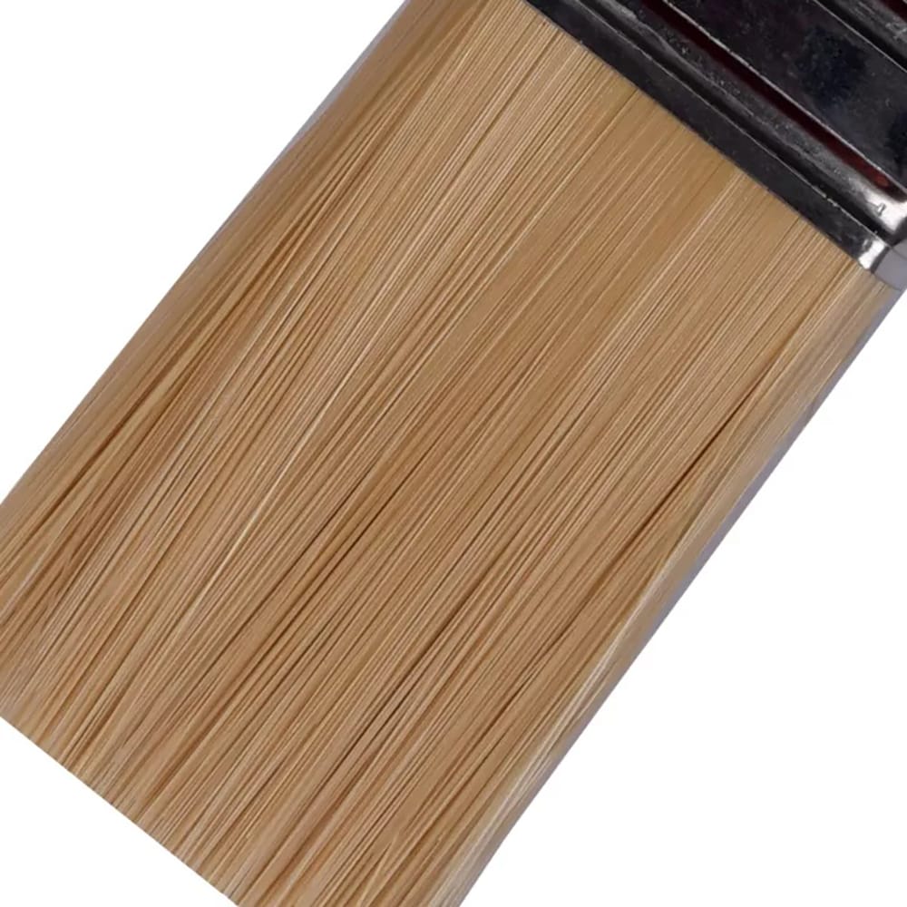 Pensula plata cu maner din lemn GOODHOME, 2.5 x 19.3 cm, peri sintetici, maro