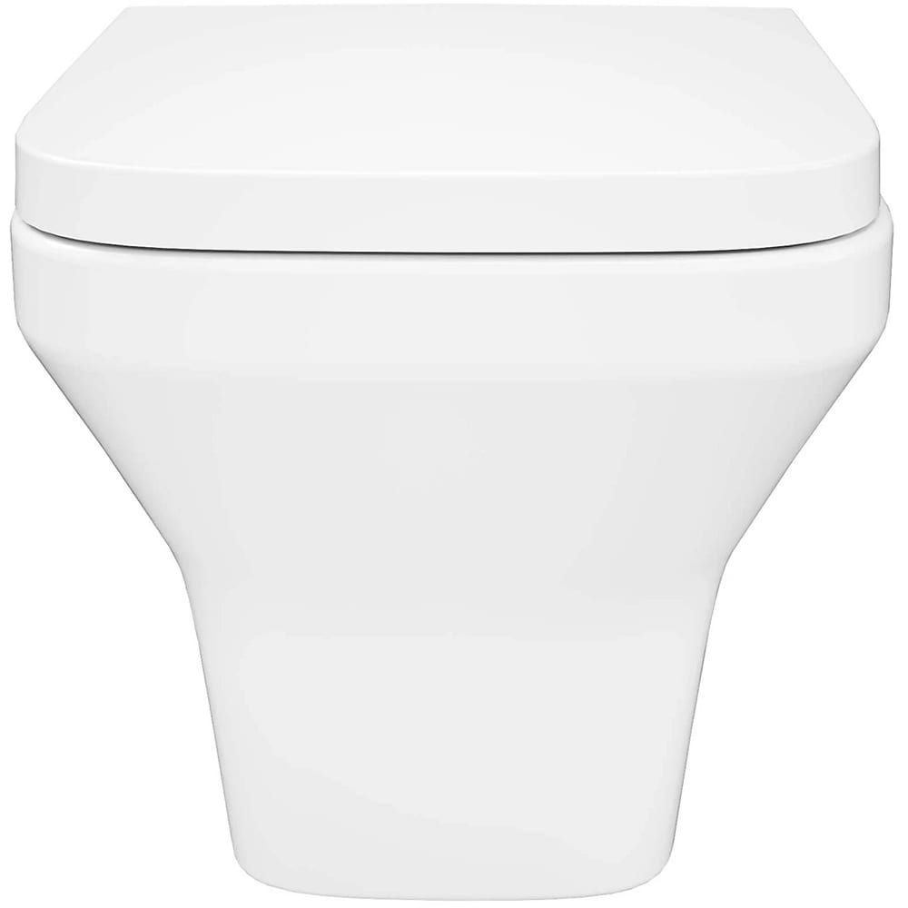 Vas WC suspendat GOODHOME Teesta, ceramica, capac duroplast, inchidere lenta, 36 x 53 x 35 cm, alb