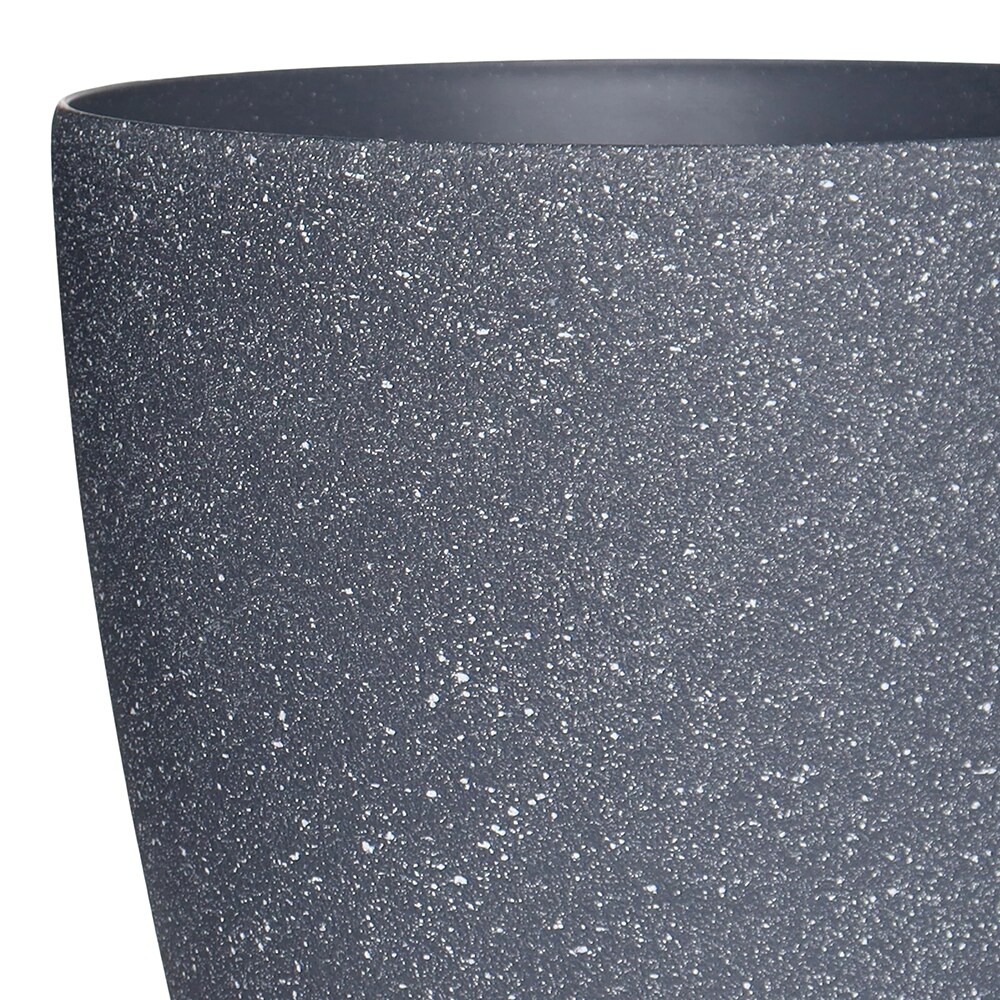 Ghiveci flori VERVE, plastic, D 35 cm, negru