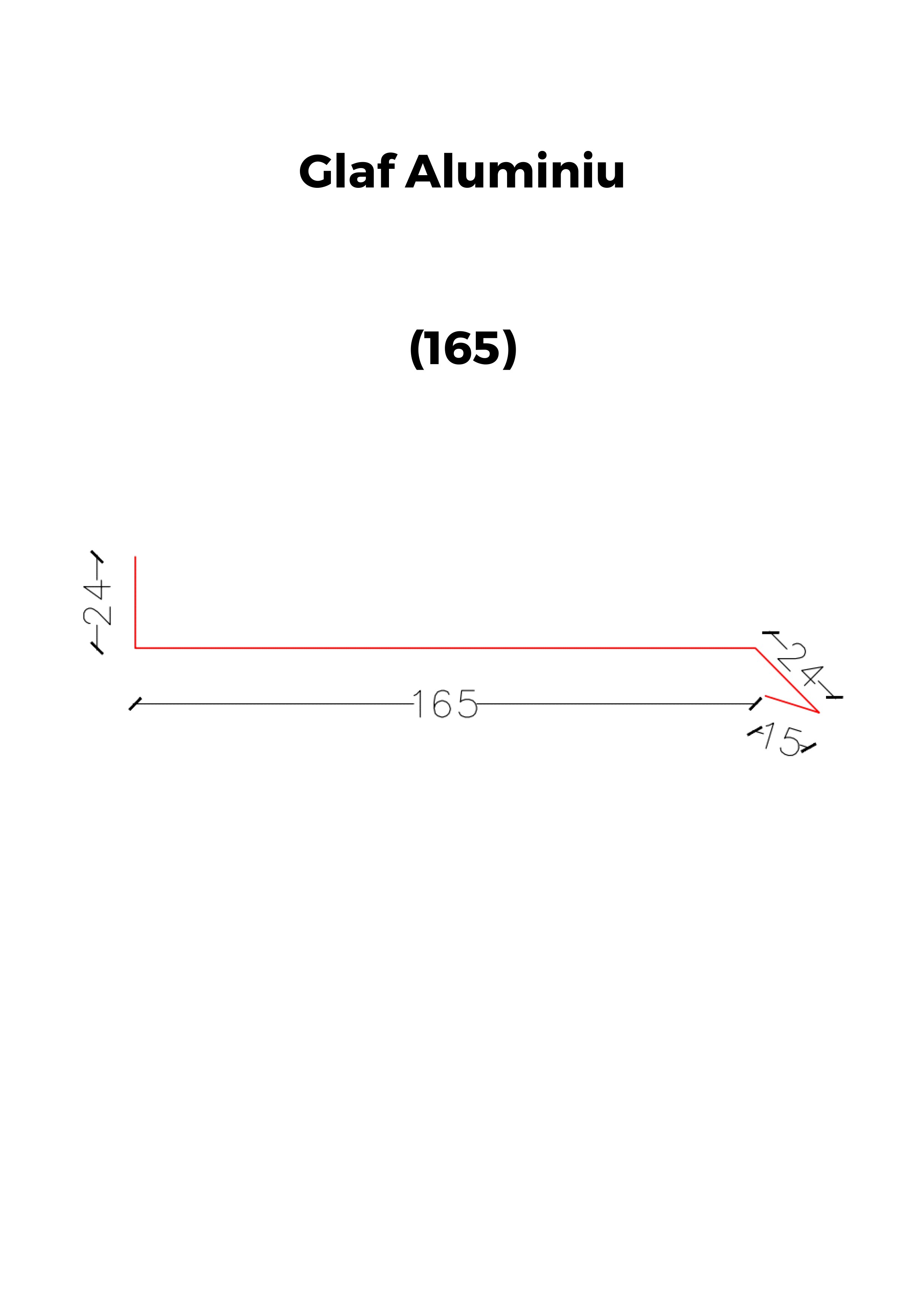 Glaf exterior BRAVO, aluminiu, 150 x 16.5 cm, maro