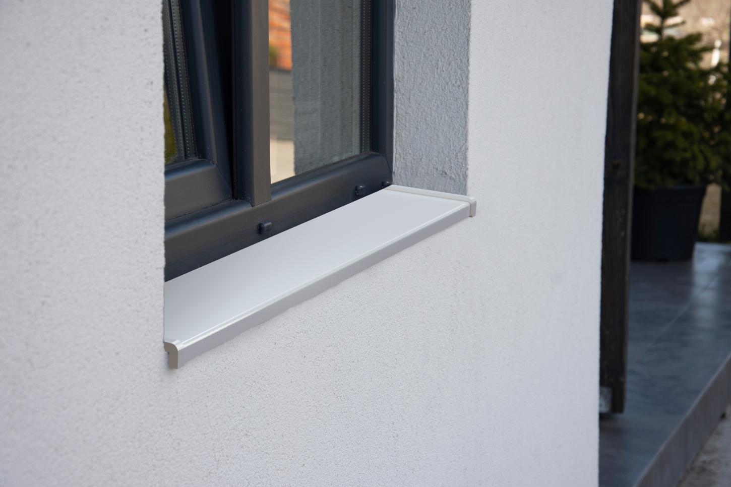 Glaf exterior BRAVO, aluminiu, 150 x 22.5 cm, alb