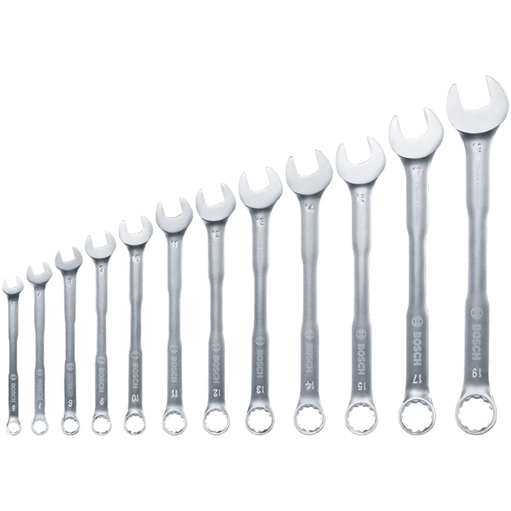 Set chei tubulare cu clichet BOSCH, otel, 12 piese