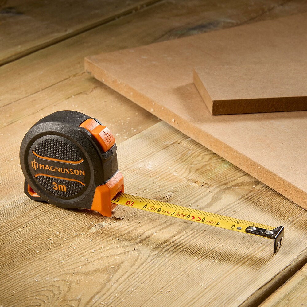 Ruleta magnetica MAGNUSSON, plastic ABS, 3 m, negru-portocaliu