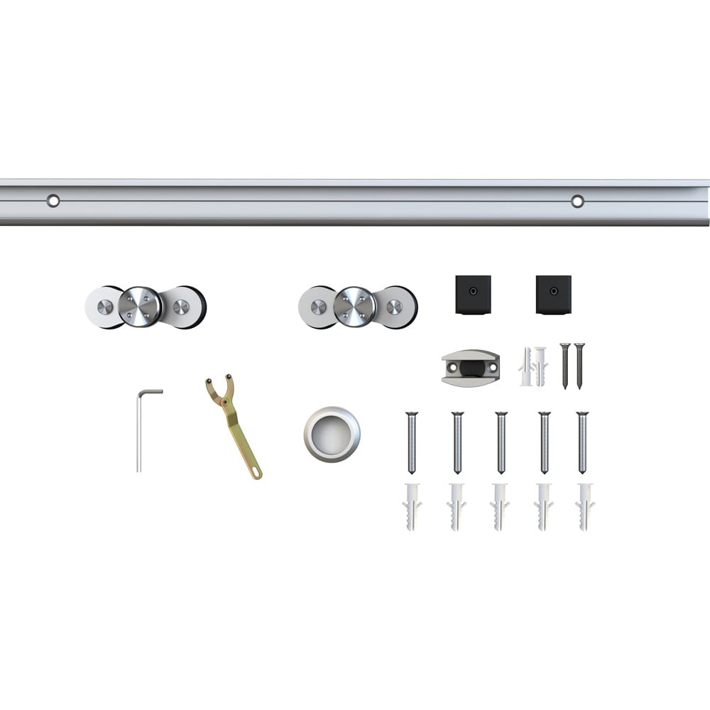 Sistem culisare usa interior TS120, aluminiu, 180 cm, gri
