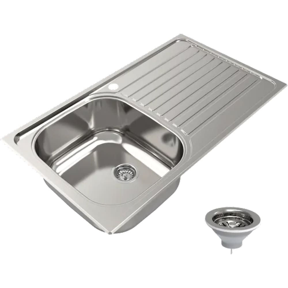 Chiuveta bucatarie Jabiri, 1 cuva, picurator reversibil, 86 x 50 cm, inox