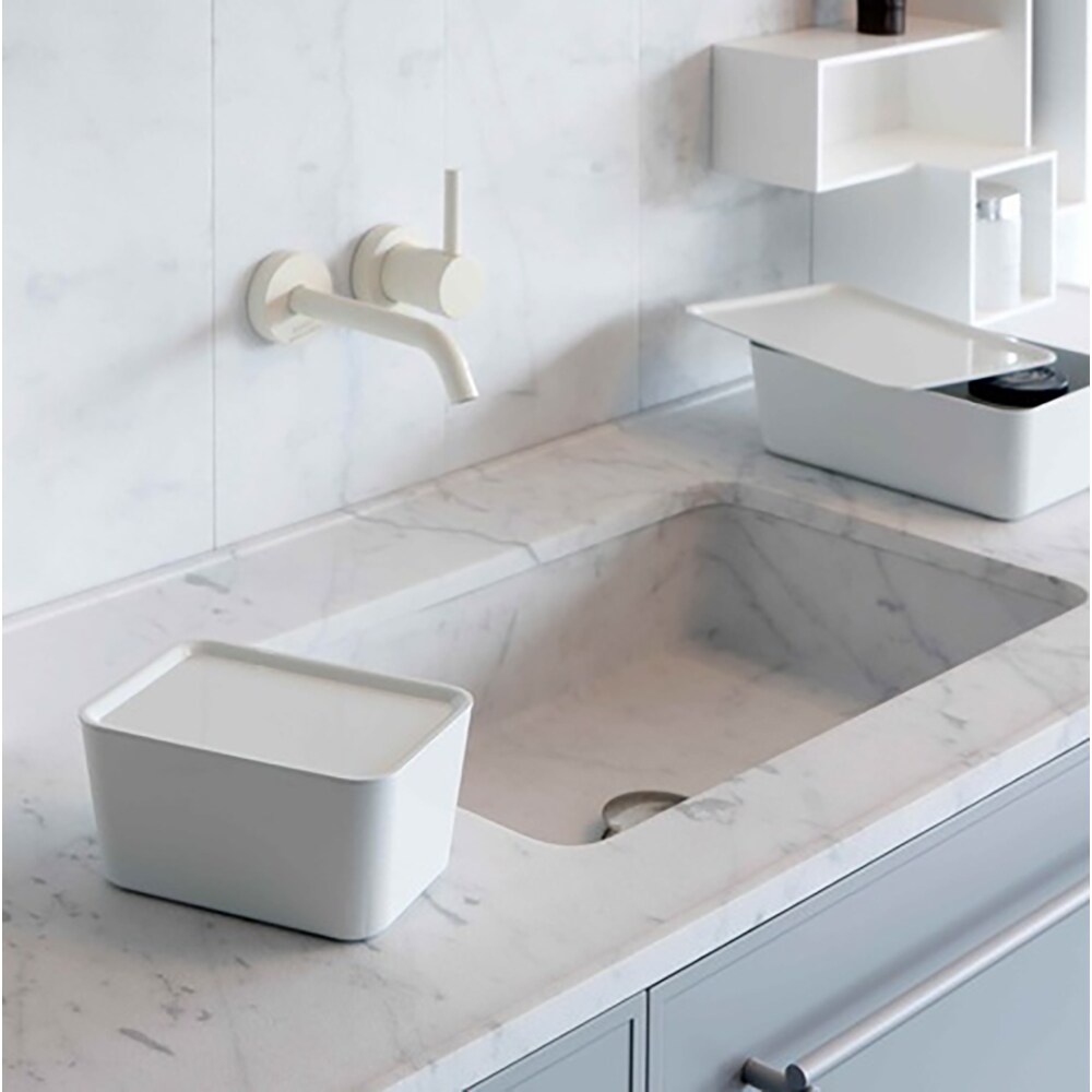 Cutie cu capac 17 x 13 x 8 cm, 1.4l, plastic, alb