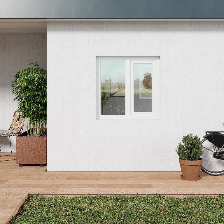 Fereastra termopan FORTIA, PVC, 4 camere, 100 x 100 cm, deschidere stanga, alb