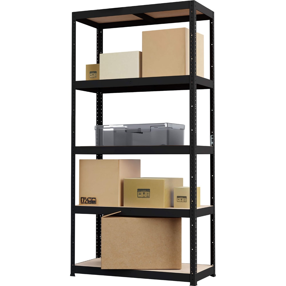 Raft atelier GOODHOME Ryle, otel, 90 x 40 x 179 cm, negru