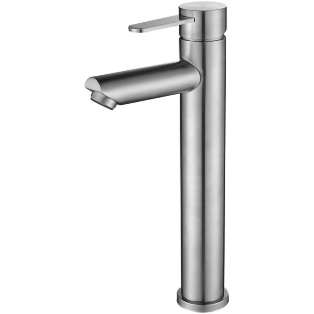 Baterie lavoar CASABLANCA Steel BLR2H, pipa inalta, ventil click-clack, inox periat