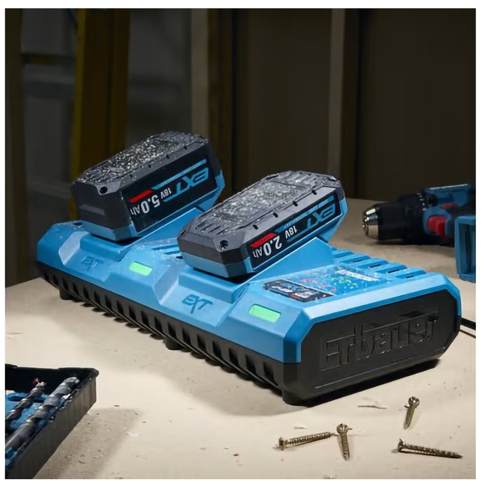 Incarcator rapid dublu Erbauer TBD39, 1500W, 18V