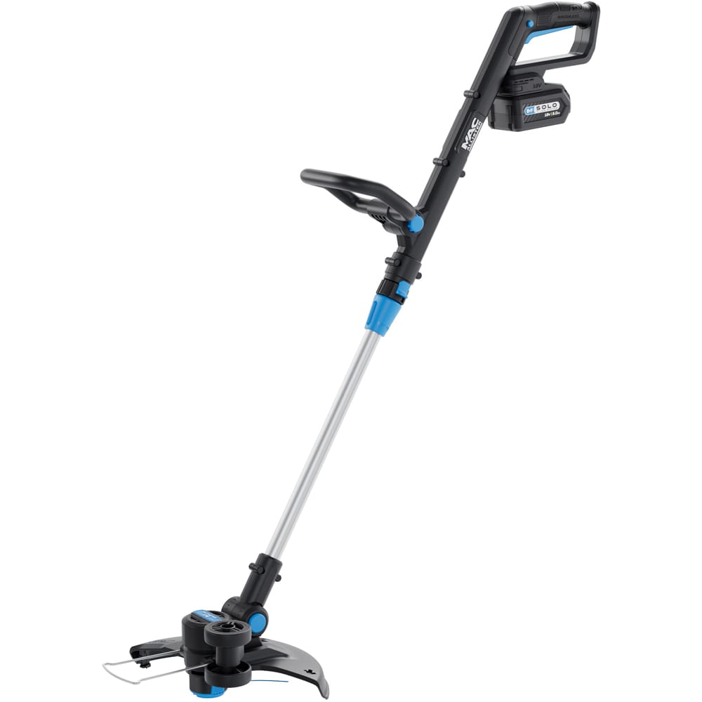 Trimmer pentru gazon MAC ALLIESTER, 18V, 5.0AH, 30 cm, negru-albastru