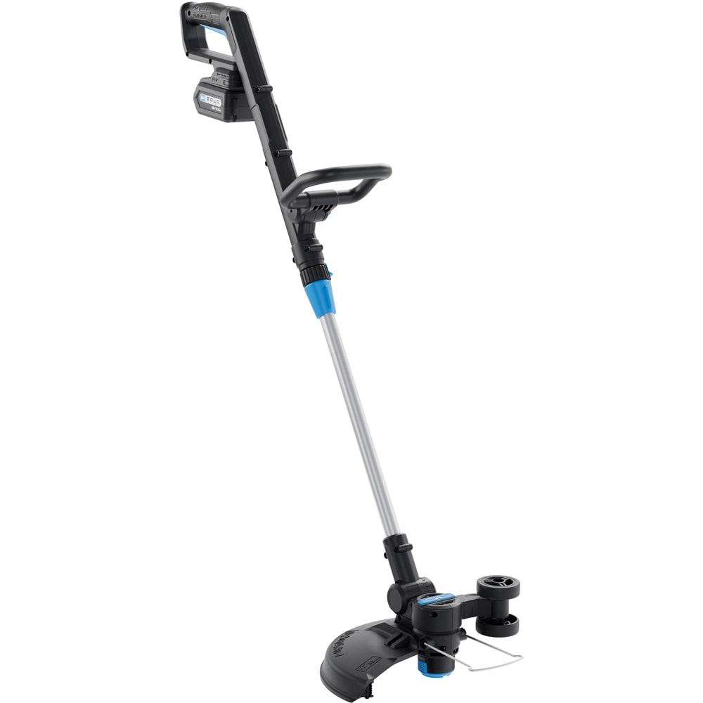 Trimmer pentru gazon MAC ALLIESTER, 18V, 5.0AH, 30 cm, negru-albastru