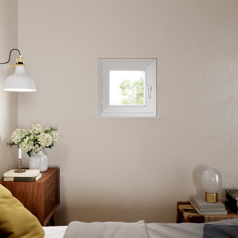 Fereastra termopan FORTIA, PVC, 4 camere, 56 x 56 cm, deschidere stanga, alb