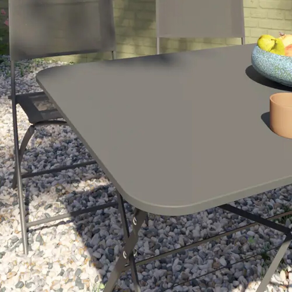 Scaun GOODHOME Saba 101537518, 84.5 x 50 x 46.5 cm, alumniu, gri