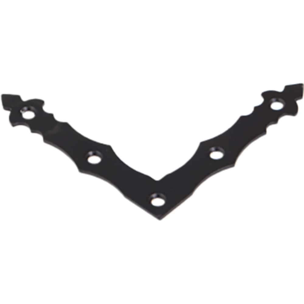 Coltar plat deco DMX, 100 x 100 x 15 x 2 mm, otel, negru