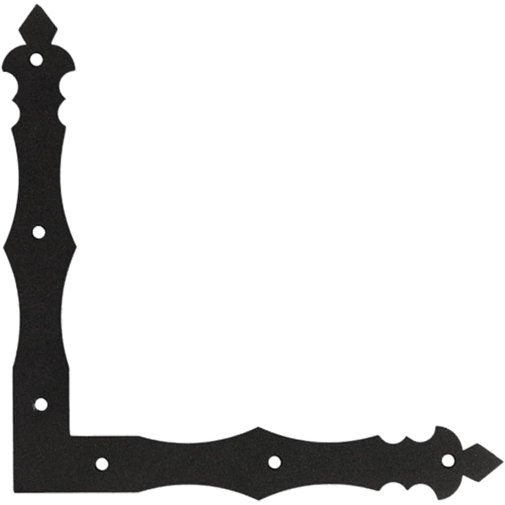 Coltar plat deco DMX, 300 x 300 x 40 x 4 mm, otel, negru