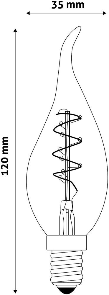 Bec LED AVIDE ABLSFCFL14EW 3W, E14, 240lm, 2700K
