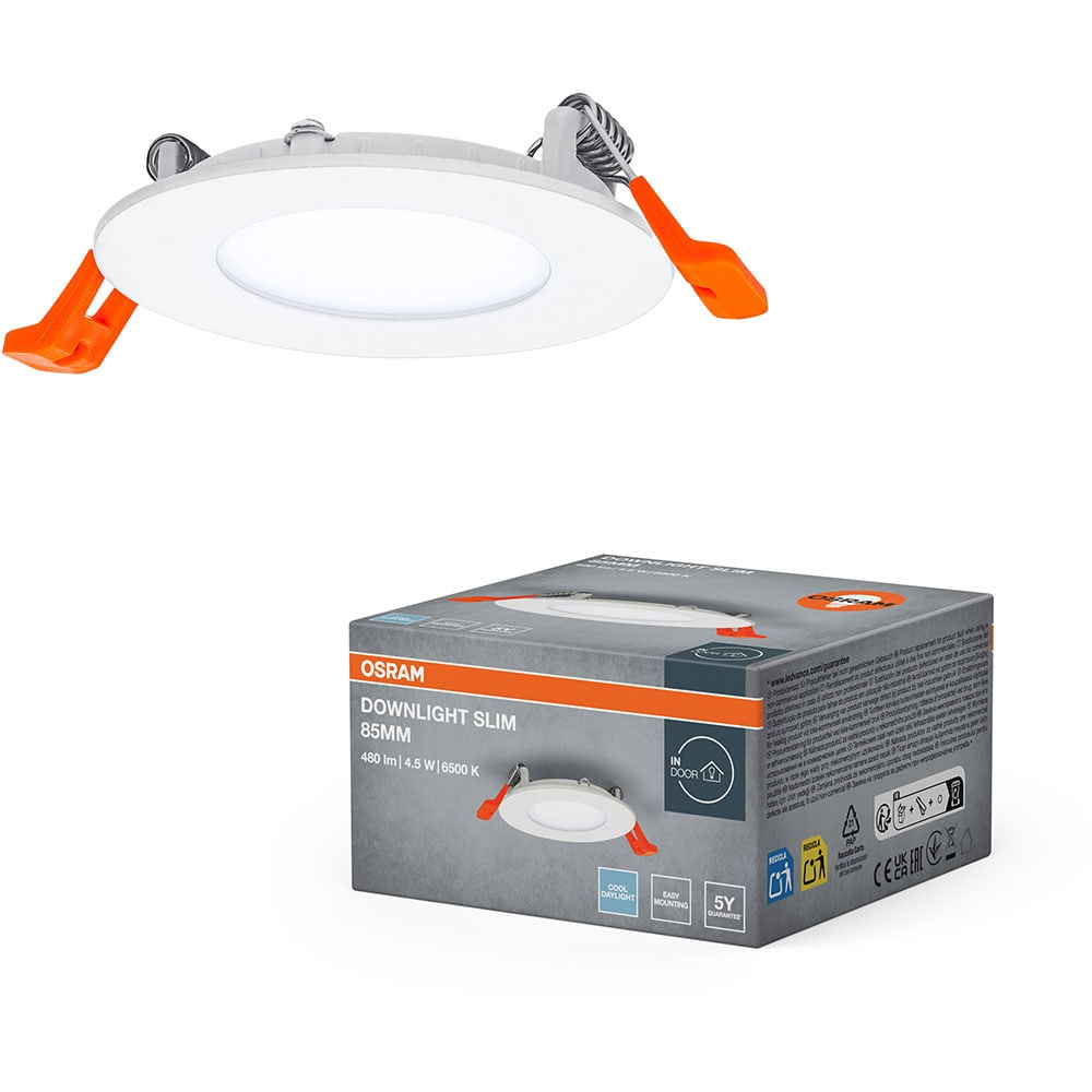 Spot LED OSRAM, 4.5W, 240lm, lumina rece, IP20, plastic, alb