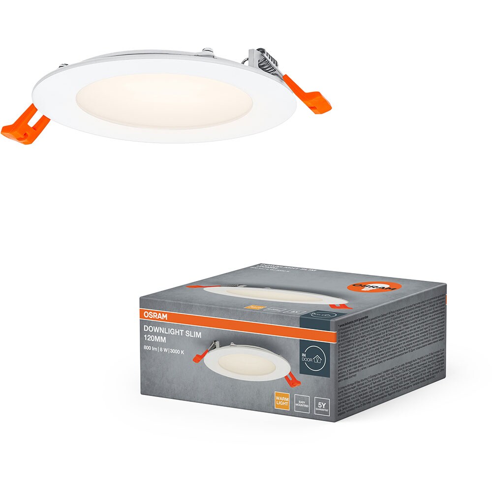 Spot LED OSRAM, 8W, 550lm, lumina calda, IP20, plastic, alb