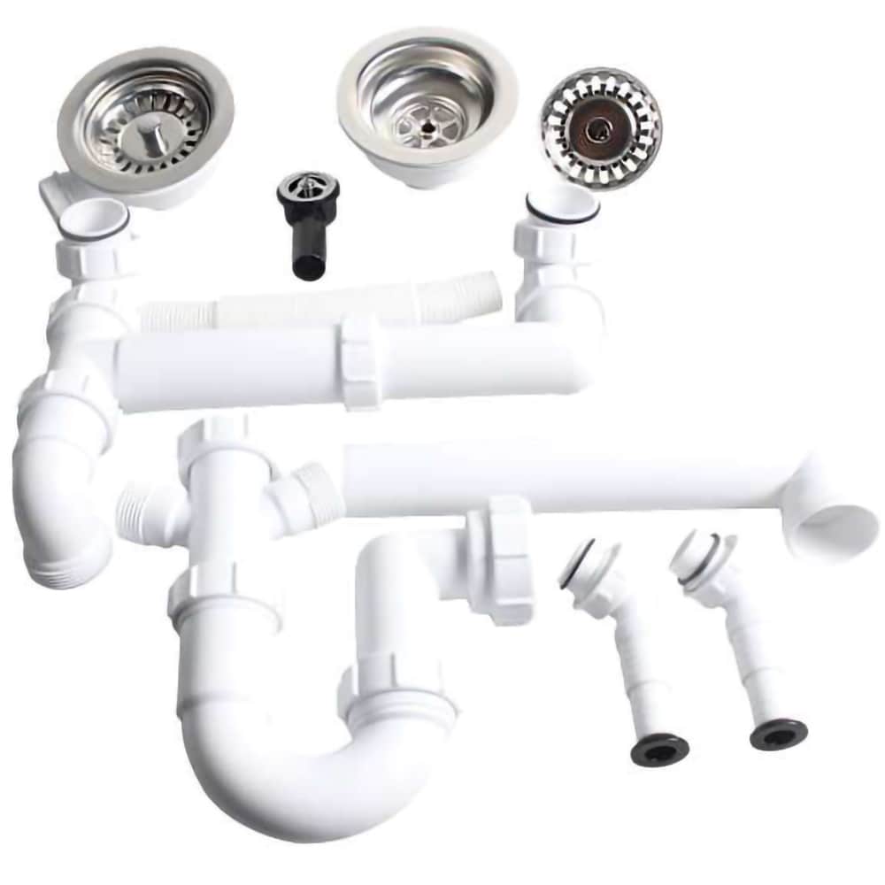 Kit sifon Cooke & Lewis, 20 x 37 cm, pentru chiuvete cu 2 cuve