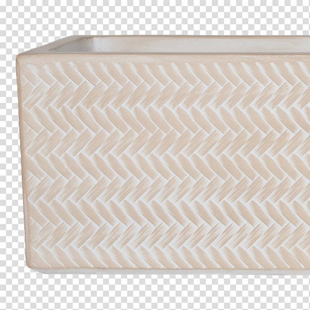 Jardiniera flori VERVE, lut, 60 x  17 cm, bej