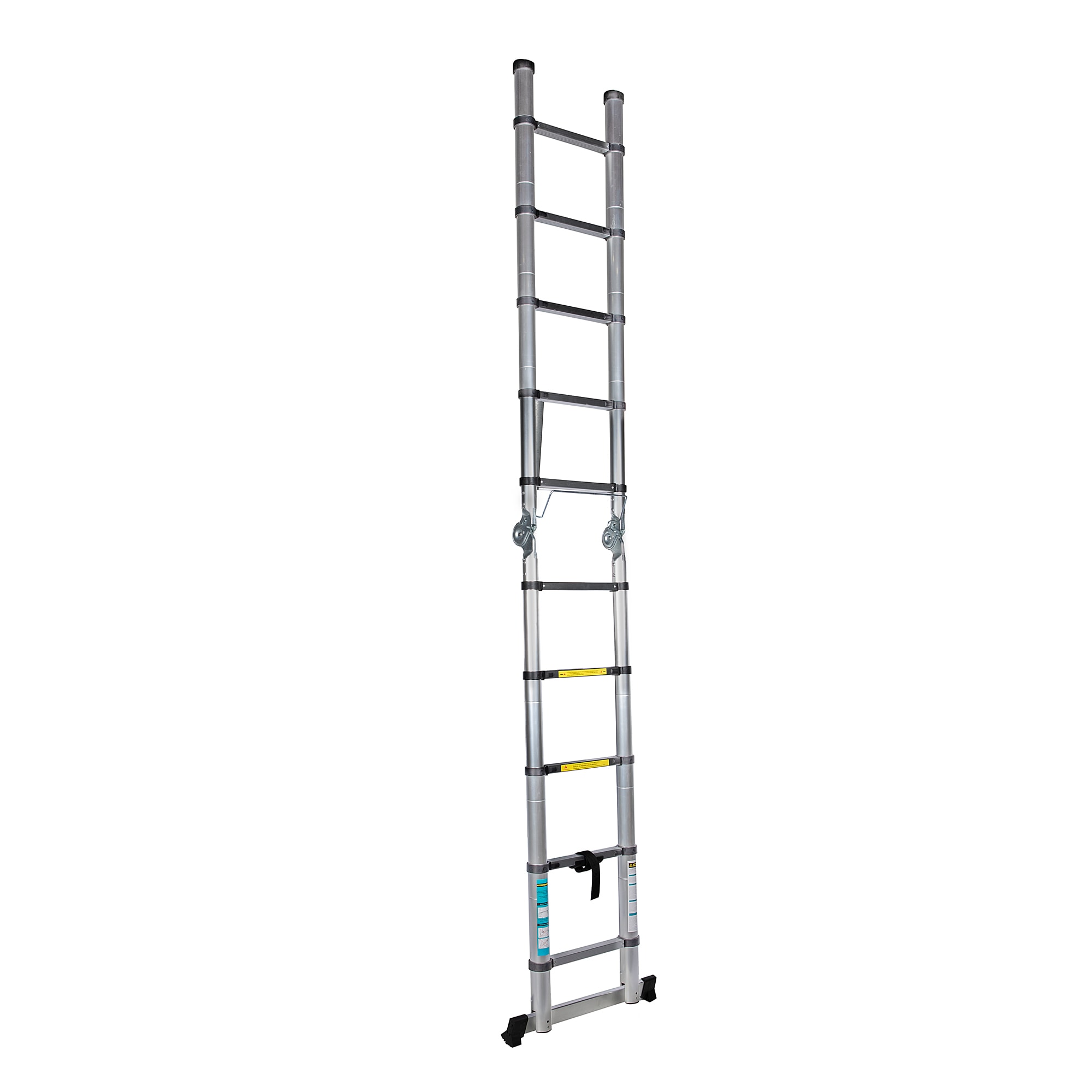 Scara telescopica aluminiu Micul Fermier, dubla, 10 trepte, 2 tronsoane, 3.2m
