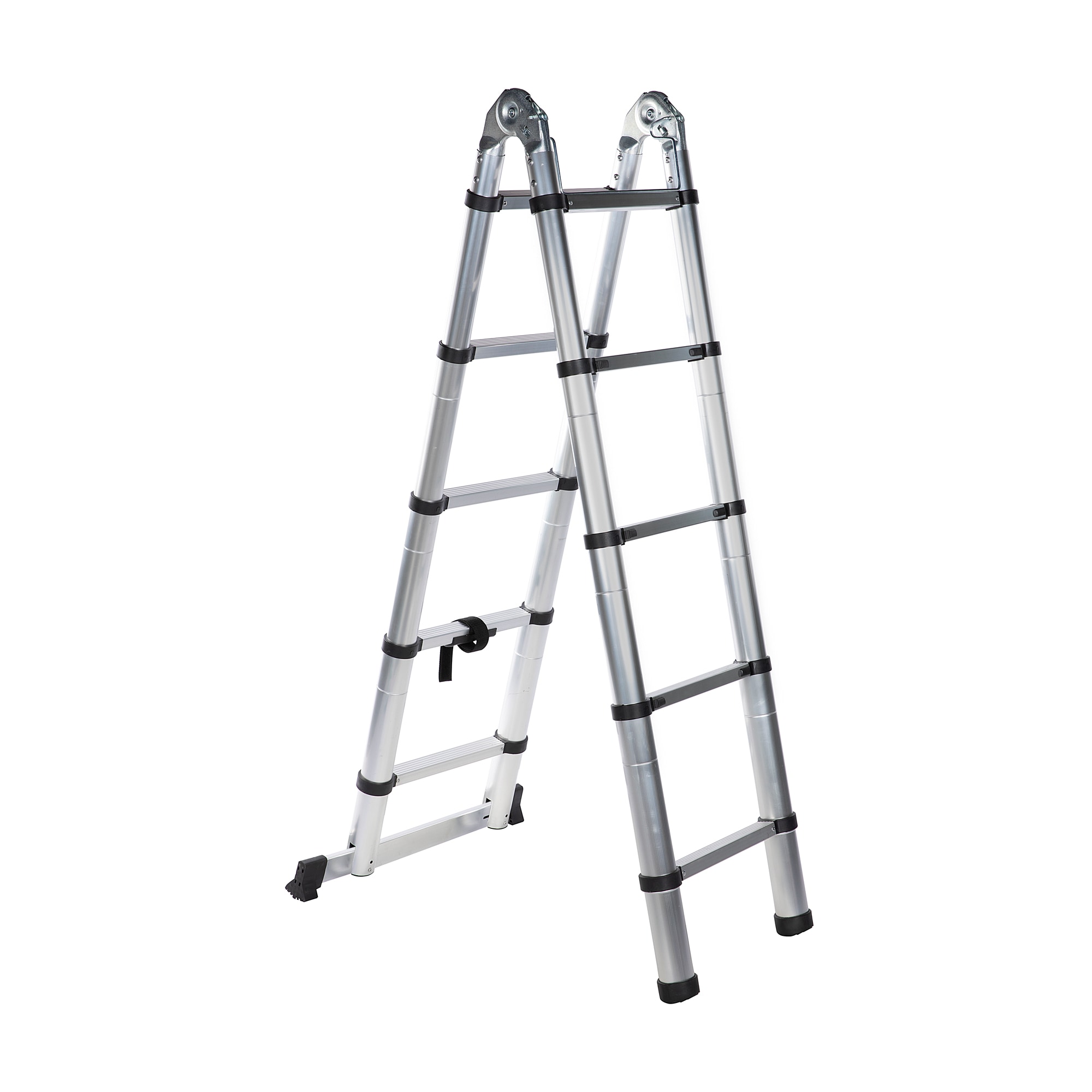 Scara telescopica aluminiu Micul Fermier, dubla, 10 trepte, 2 tronsoane, 3.2m