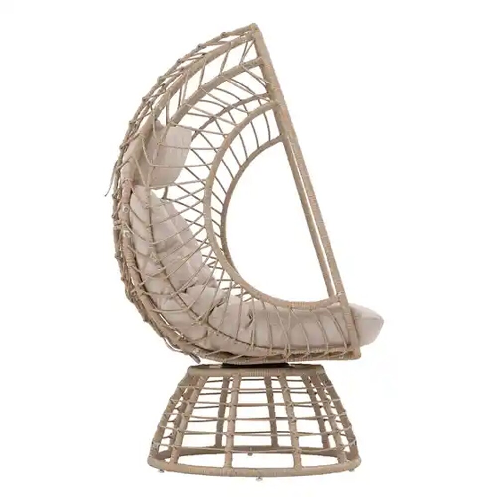 Scaun cuib ratan GOODHOME Omalos 101550296, maro