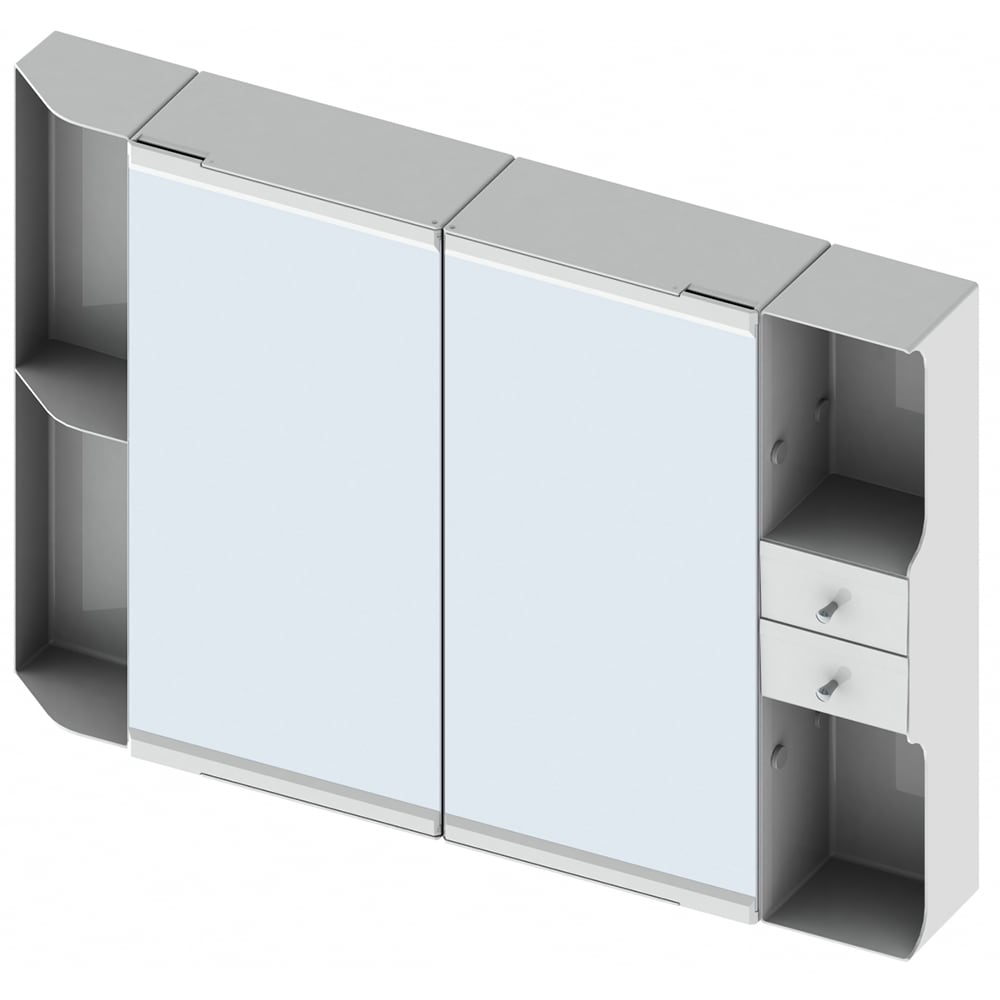 Etajera baie NIKIPLAST-M 03243, PVC, 13 x 11 x 55 cm, alb