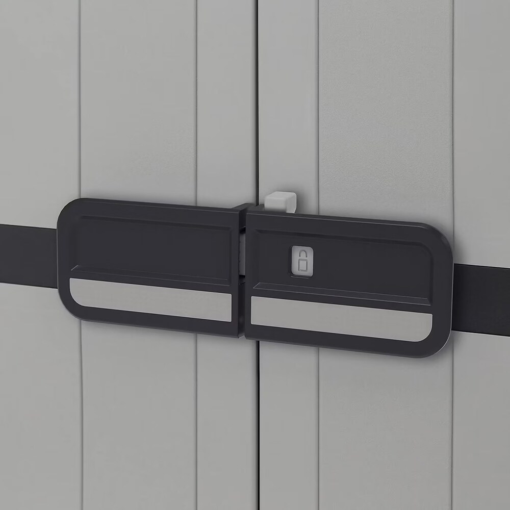 Dulap GOODHOME Links, plastic, 65 x 37 x 173 cm, gri-negru