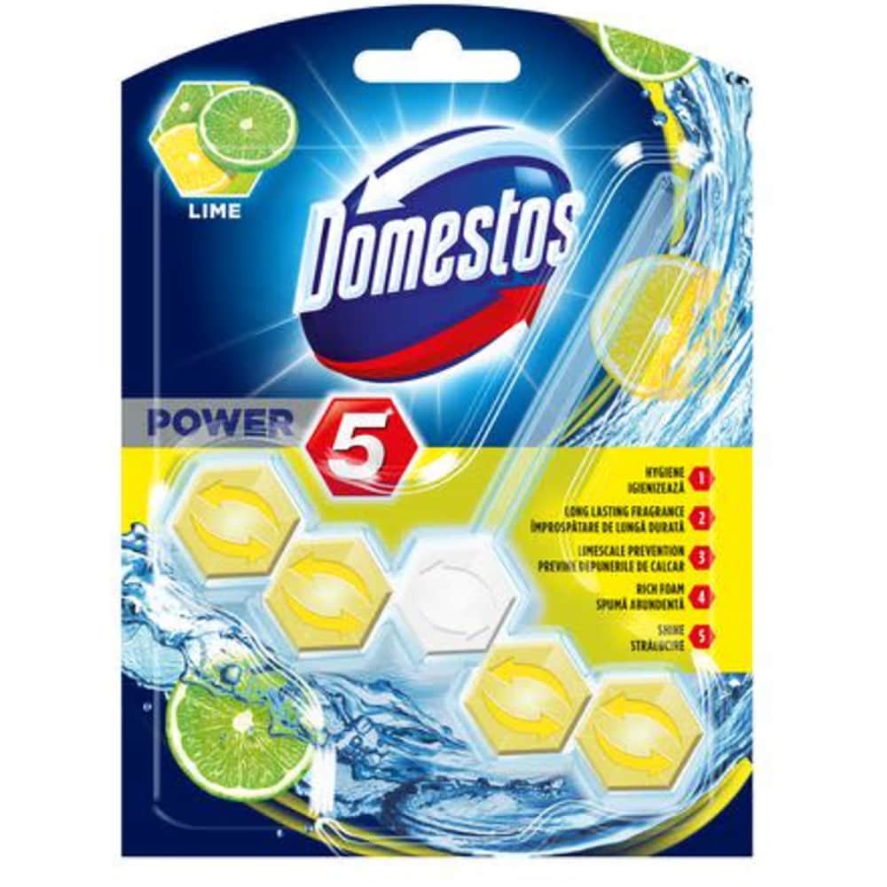 Odorizant toaleta DOMESTOS Power Lime, 55g